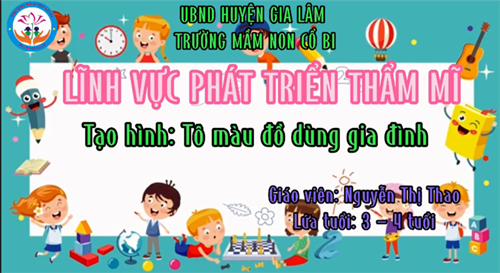 Tạo hình: Tô màu đồ dùng gia đình - MGB